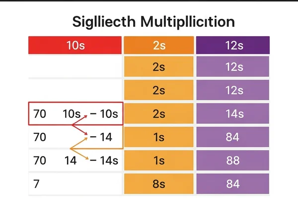 Chart showing 10s, 2s, and 12s facts highlighted